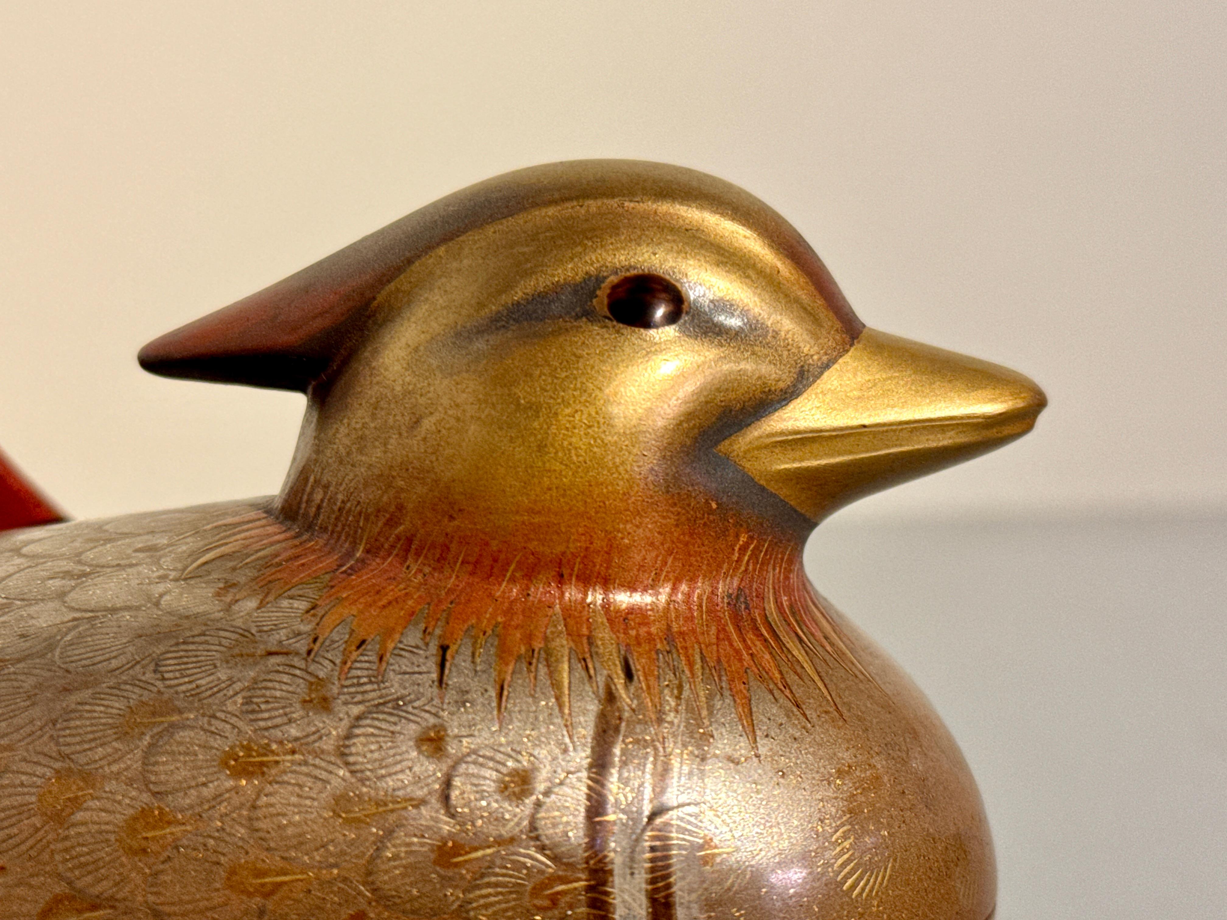 Vintage Japanese Lacquer Duck Box by Zohiko, Showa Era, Mid 20th Century, Japan For Sale 8
