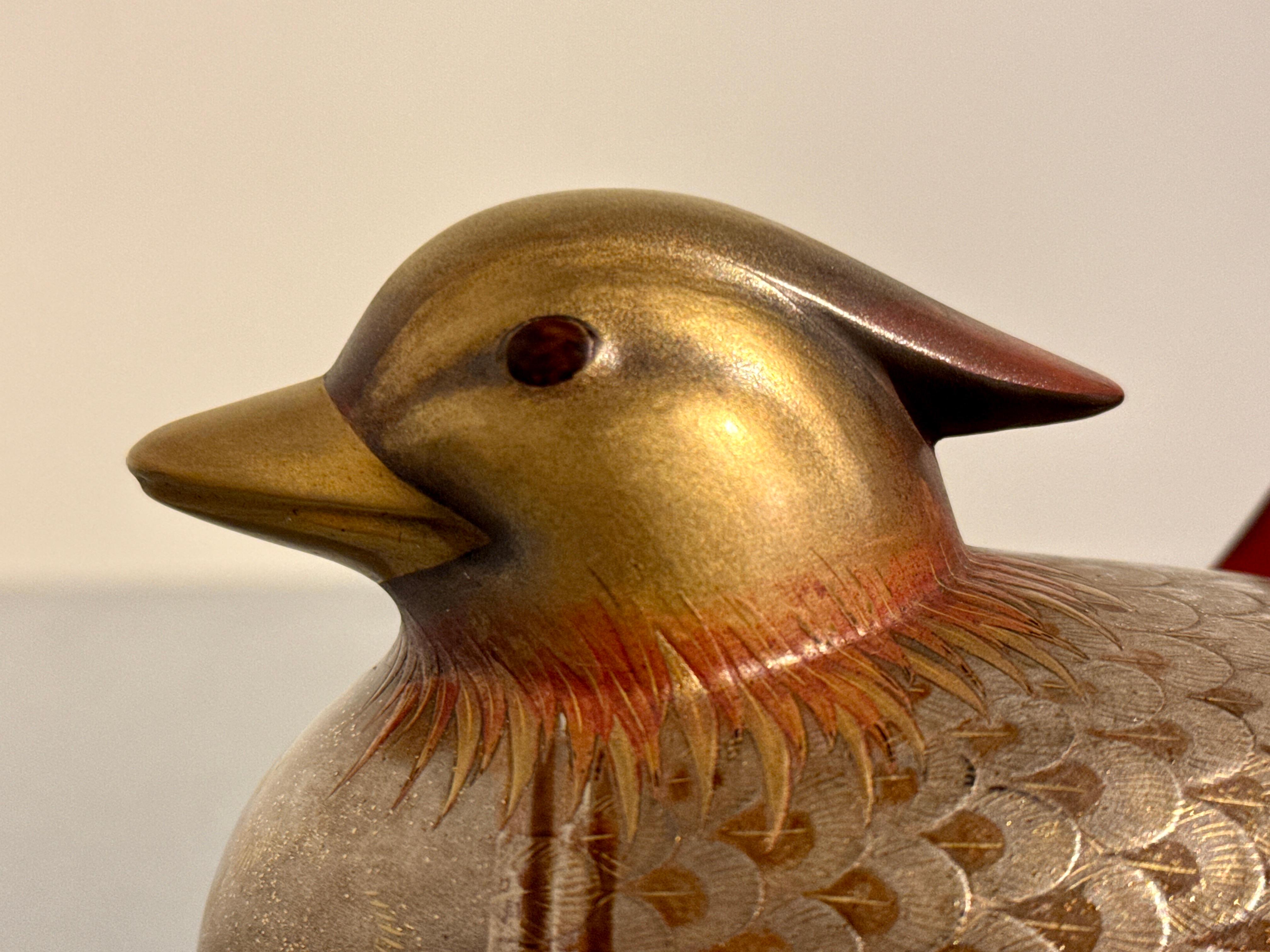 Vintage Japanese Lacquer Duck Box by Zohiko, Showa Era, Mid 20th Century, Japan For Sale 11