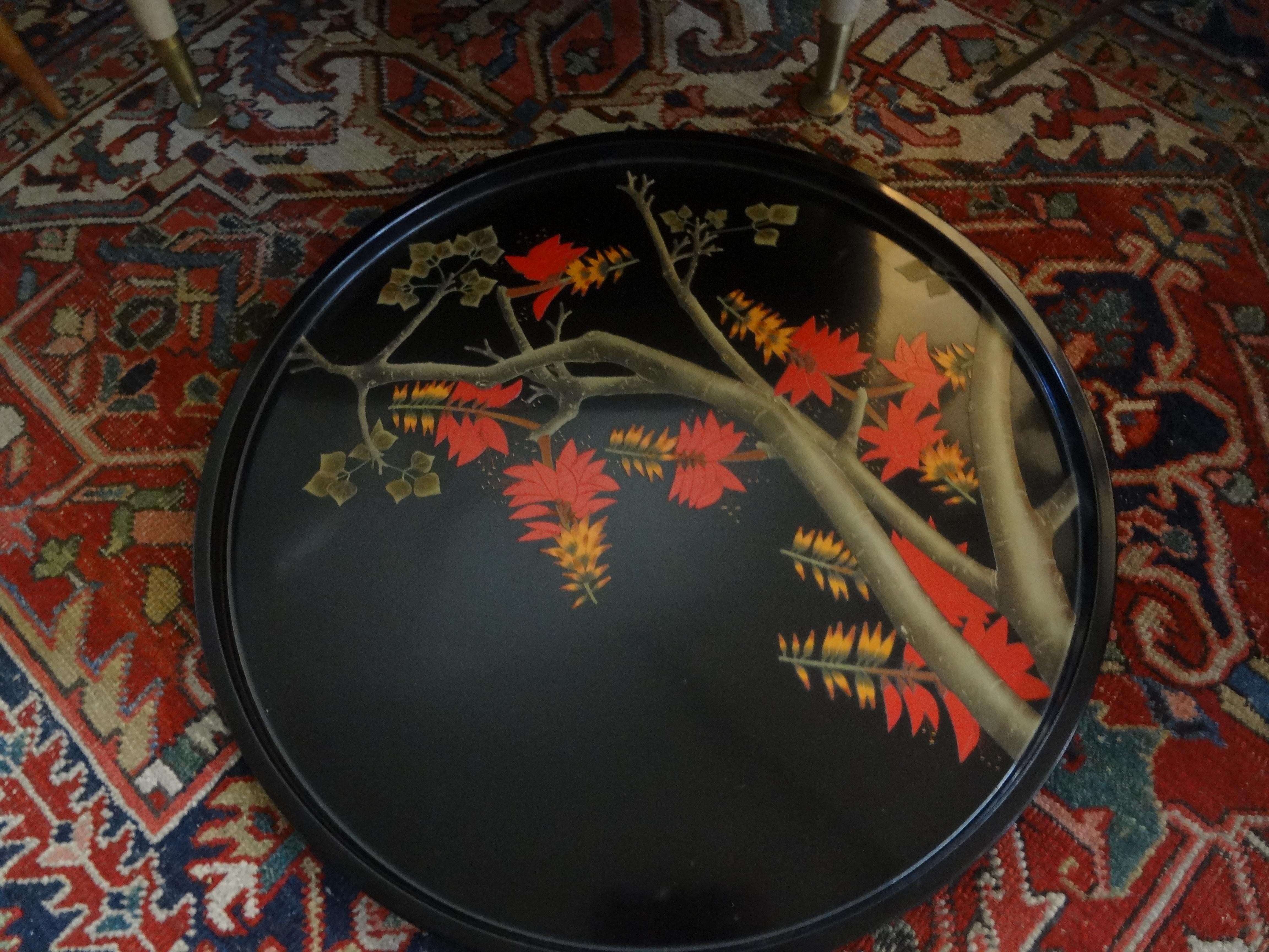 japanese lacquer tray antique