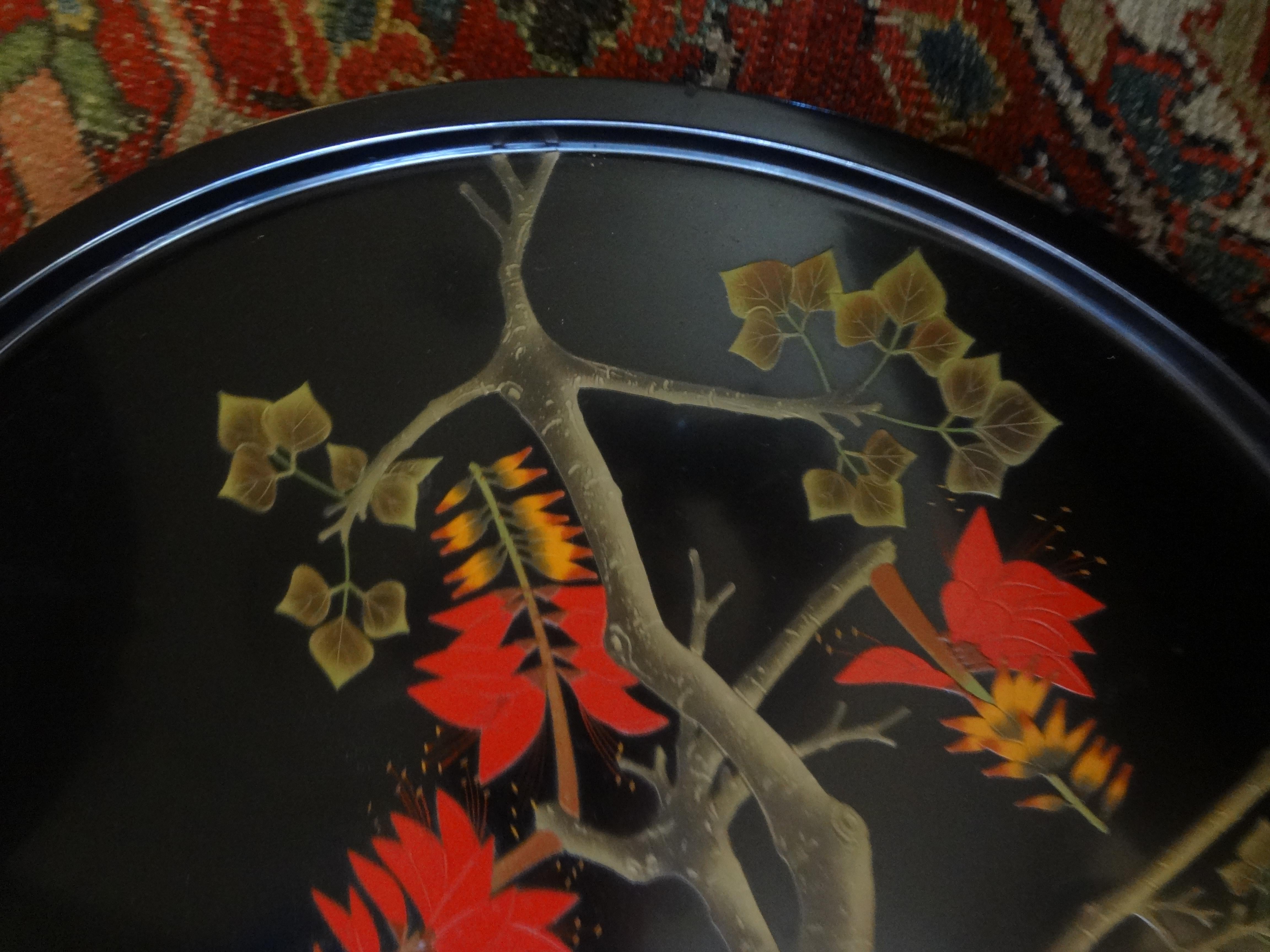 Vintage Japanese Lacquer Tray In Good Condition In Houston, TX