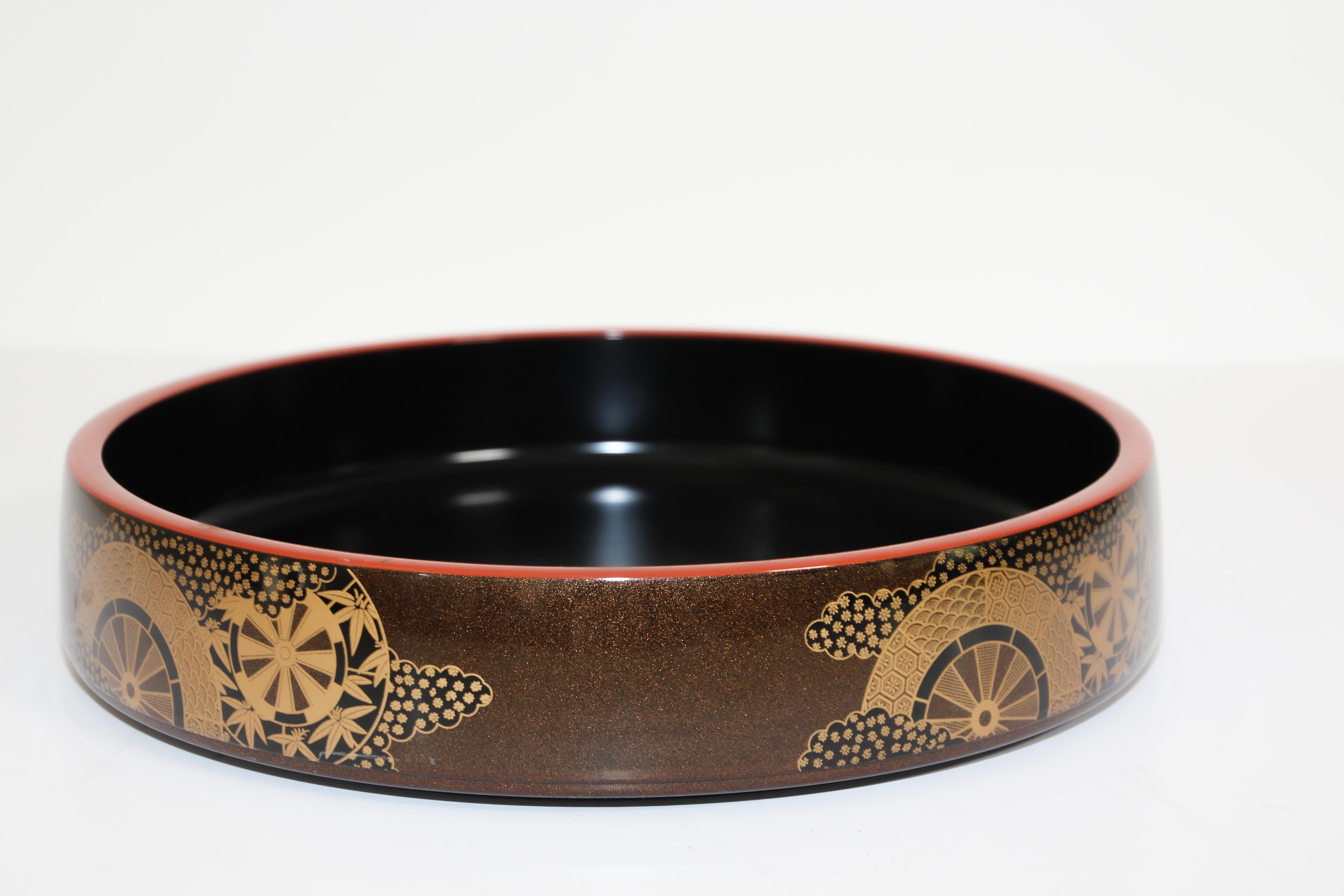 20th Century Vintage Japanese Lacquered Serving Tray