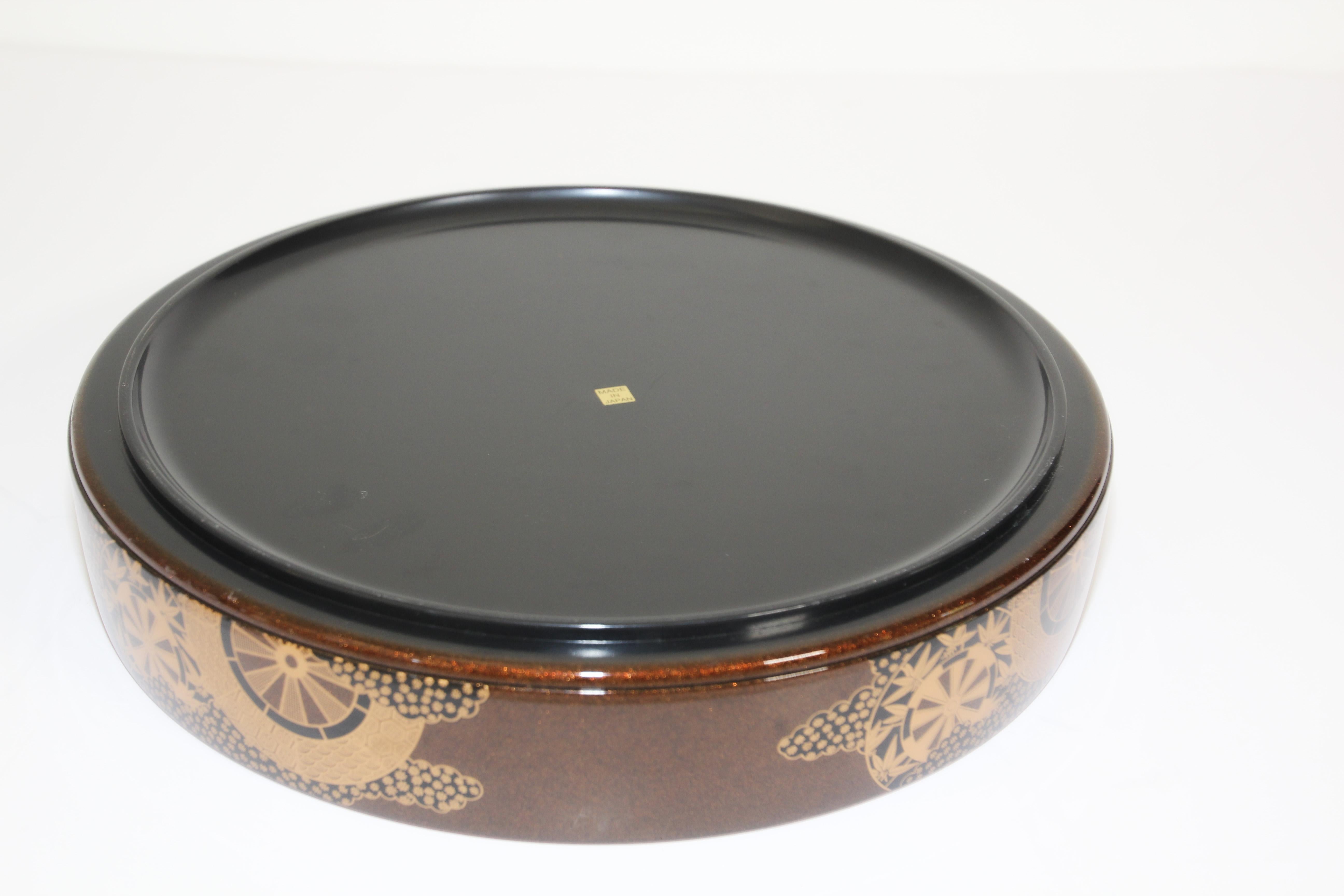 Vintage Japanese Lacquered Serving Tray 2