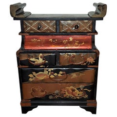 Antique Japanese Lacquered Trinket Box