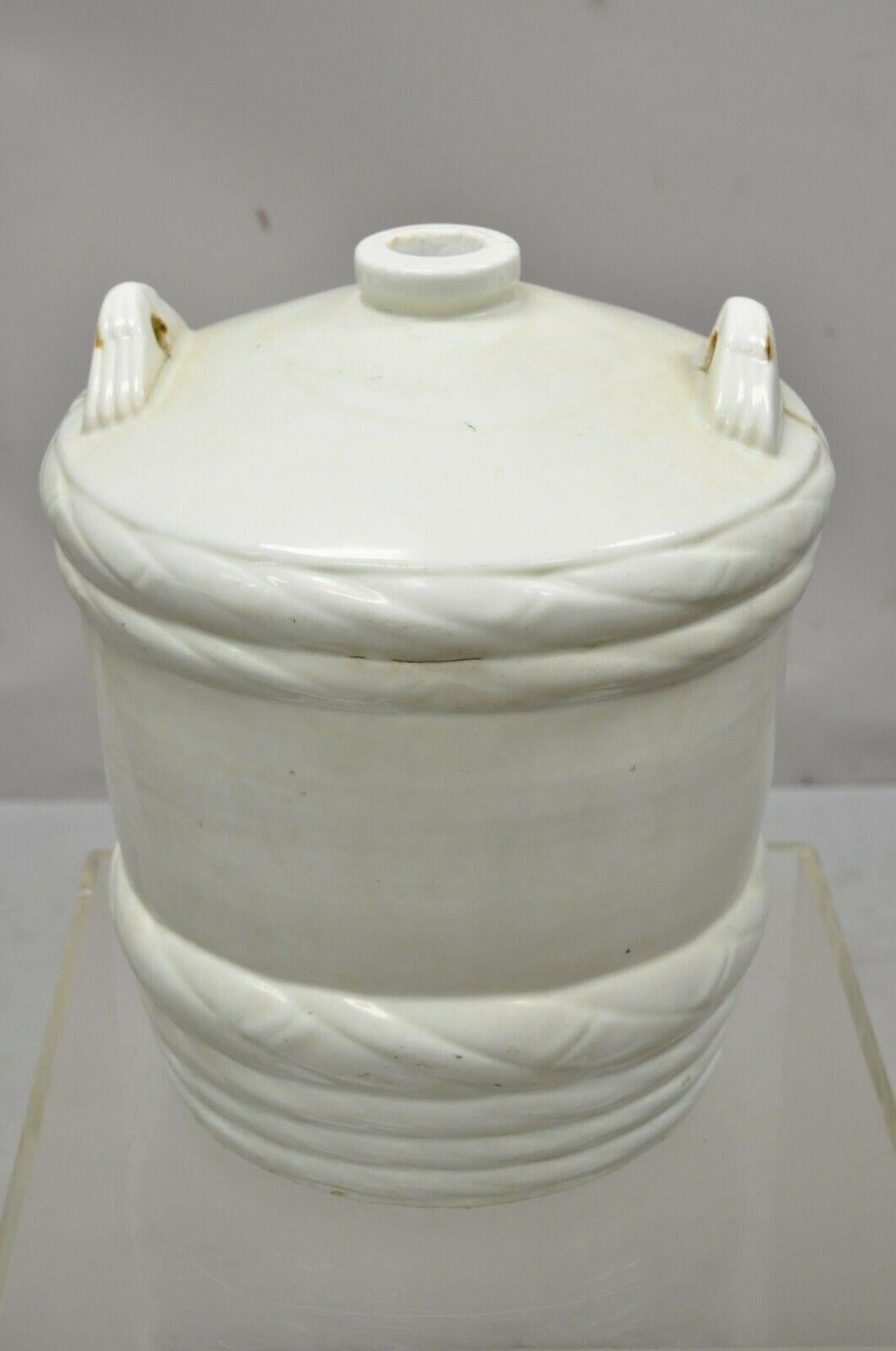Vintage Japanese Large Stoneware Sake Barrel Sake Jug Cask 'B' 5