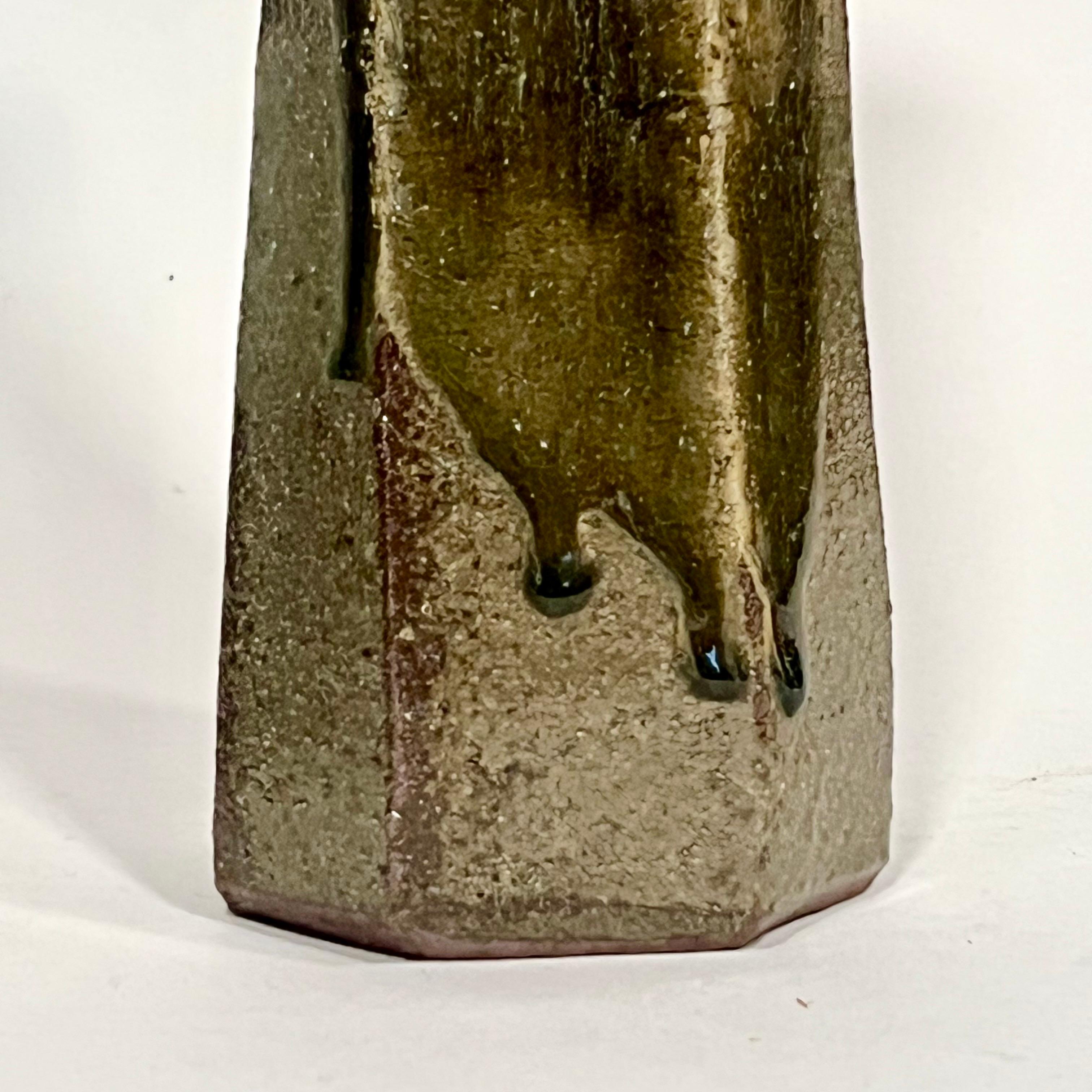 Showa Vaso alto giapponese Mashiko d'epoca in vendita