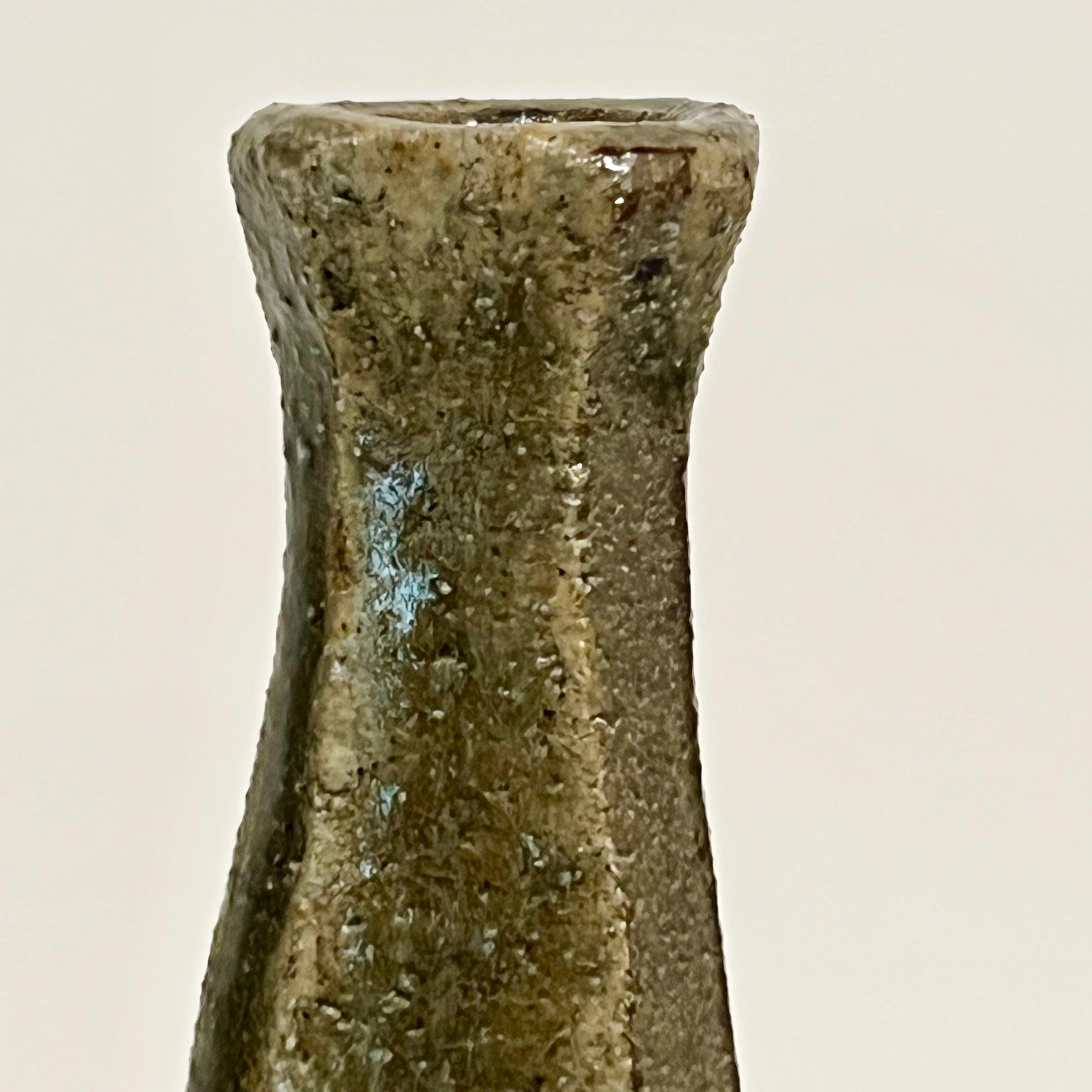 Giapponese Vaso alto giapponese Mashiko d'epoca in vendita