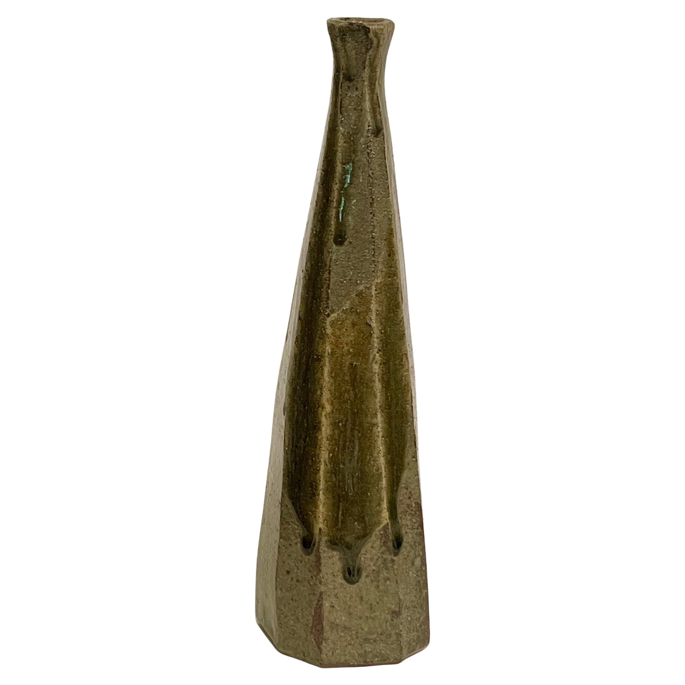 Vaso alto giapponese Mashiko d'epoca