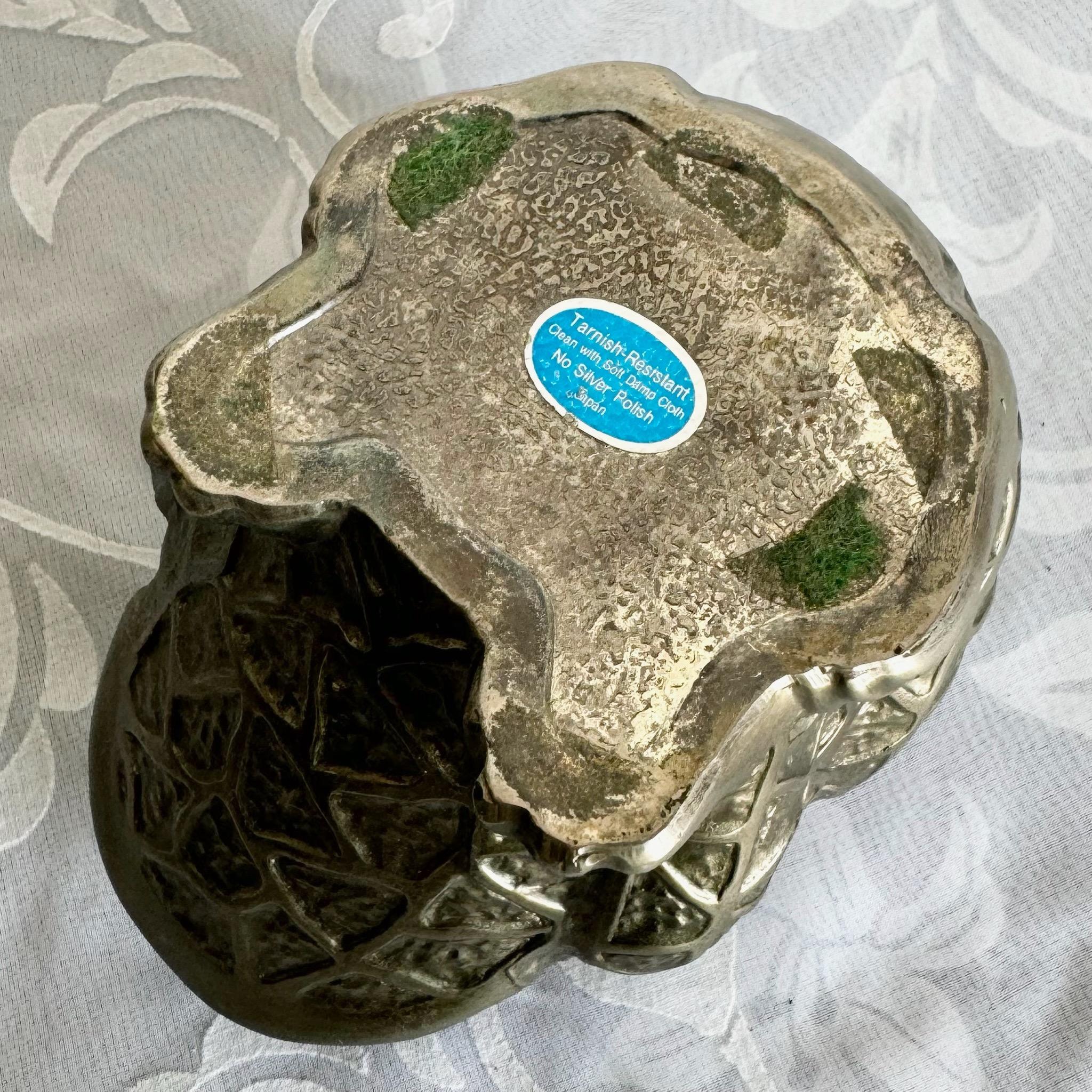 Vintage Japanese Metal Frog Vase/Planter 3