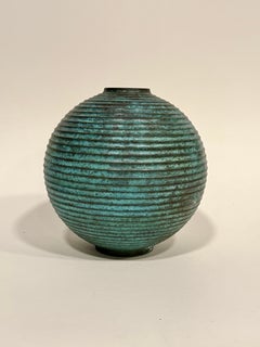 Vintage Japanese Modernist Bronze Vase c1960s