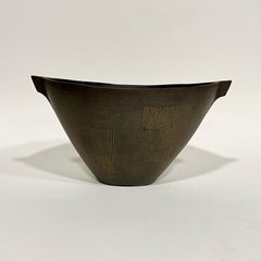 Vintage Japanese Modernist Iron Ikebana c1960s