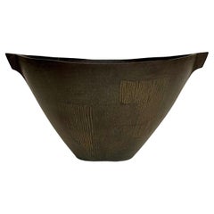Ikebana de hierro modernista japonesa vintage c1960s