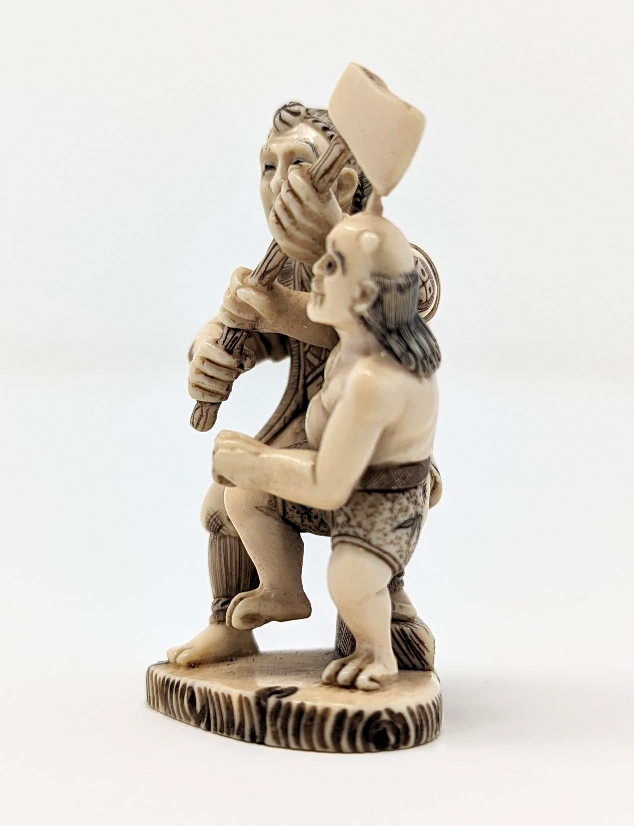 Autre Figure japonaise rétro Oni Demon Japan détails sculptés en vente