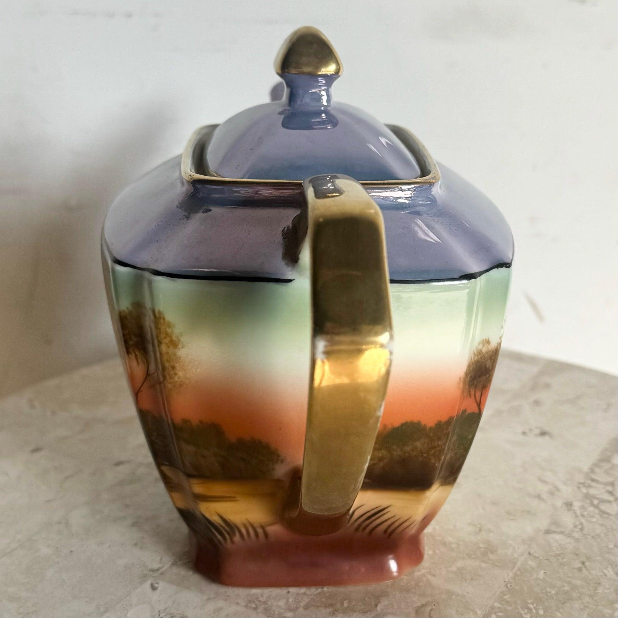 Tetera japonesa vintage de porcelana Noritake en venta 2