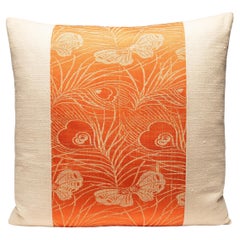 Vintage Japanese Obi Silk Throw Pillow