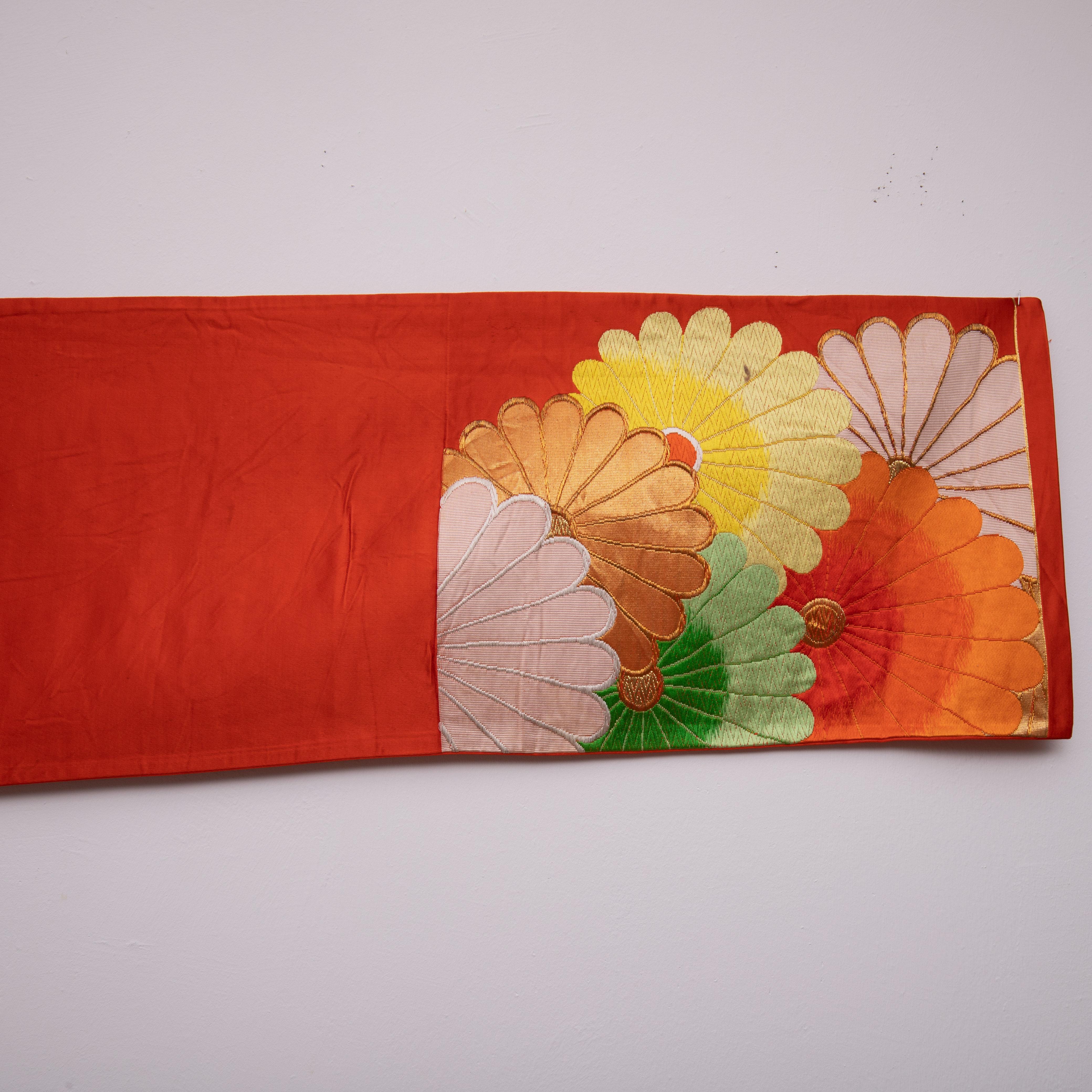 20th Century Vintage Japanese Obi Textile, Mid-20th C For Sale