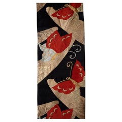 Vintage Japanese Obi Textile, Mid 20th C