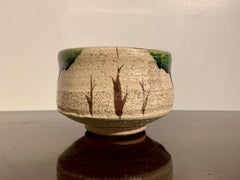 Vintage Japanese Oribe Ware Tea Bowl, Chawan, by Matsumoto Tetsuzan