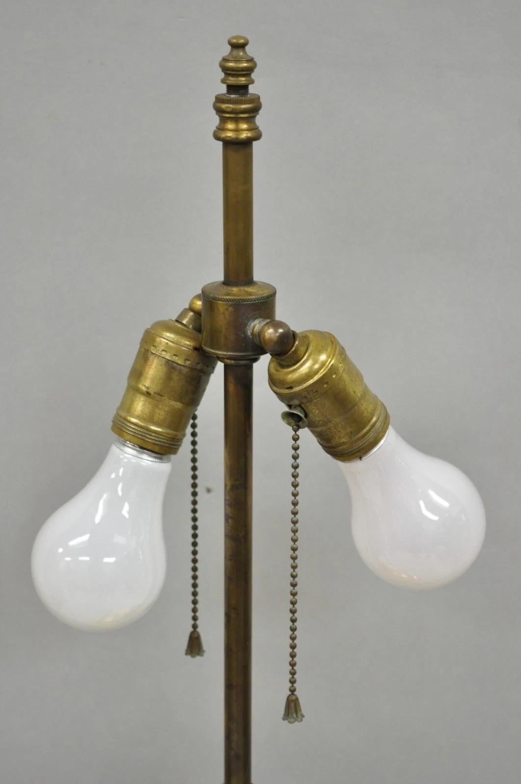 20th Century Vintage Japanese Oriental Porcelain Satsuma Vase Gold Gilt Figural Table Lamp For Sale