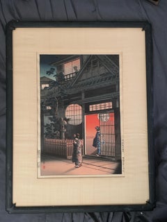 Vintage Japanese Original Woodblock in Stylish Frame by Tsuchiya Kōitsu, 1939