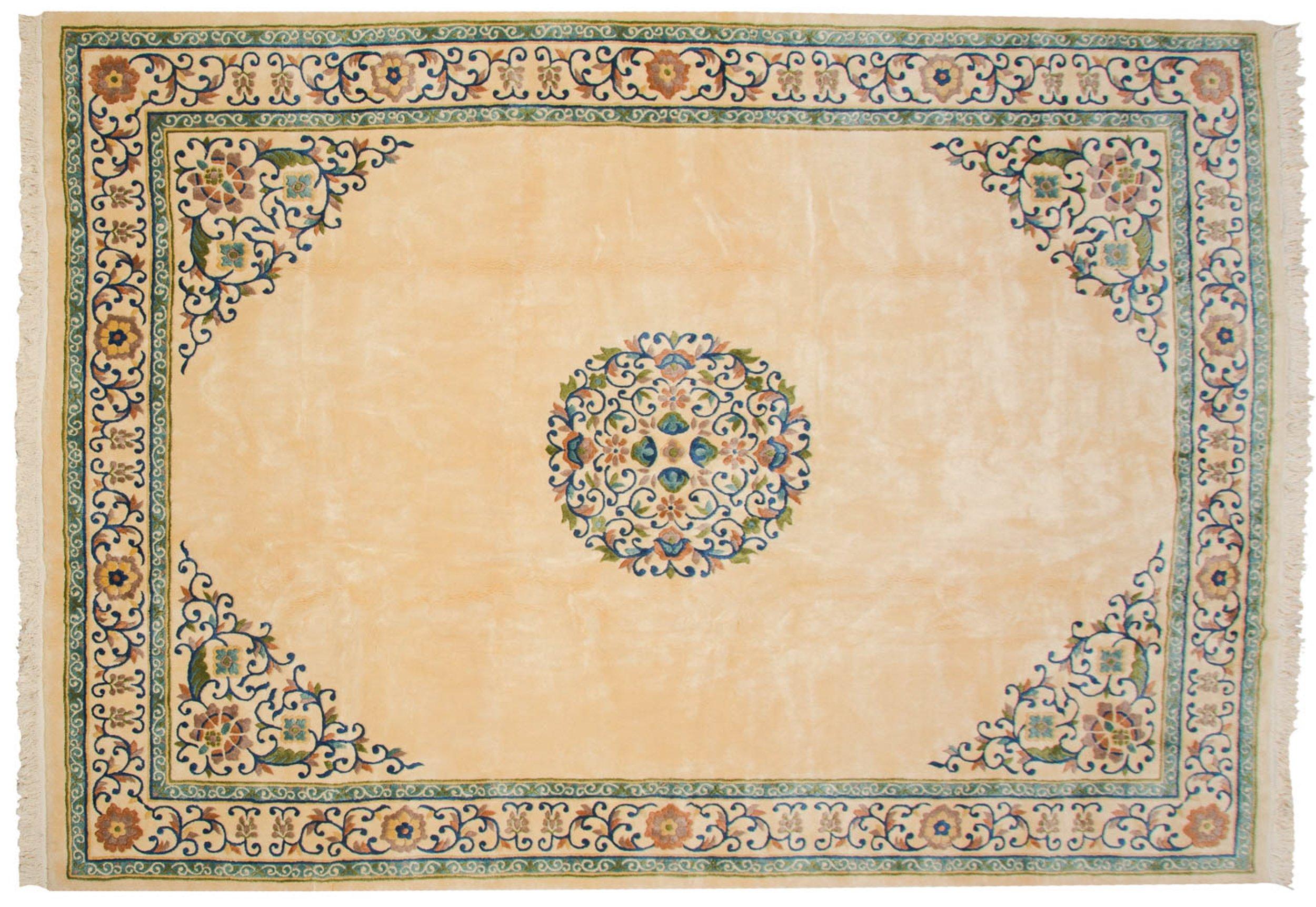 Mid-20th Century Vintage Japanese Peking Design Carpet For Sale