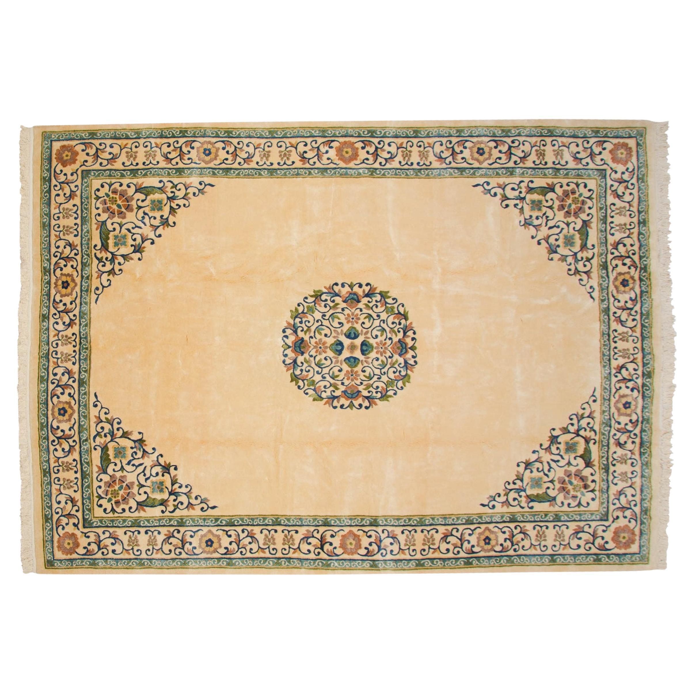 Vintage Japanese Peking Design Carpet