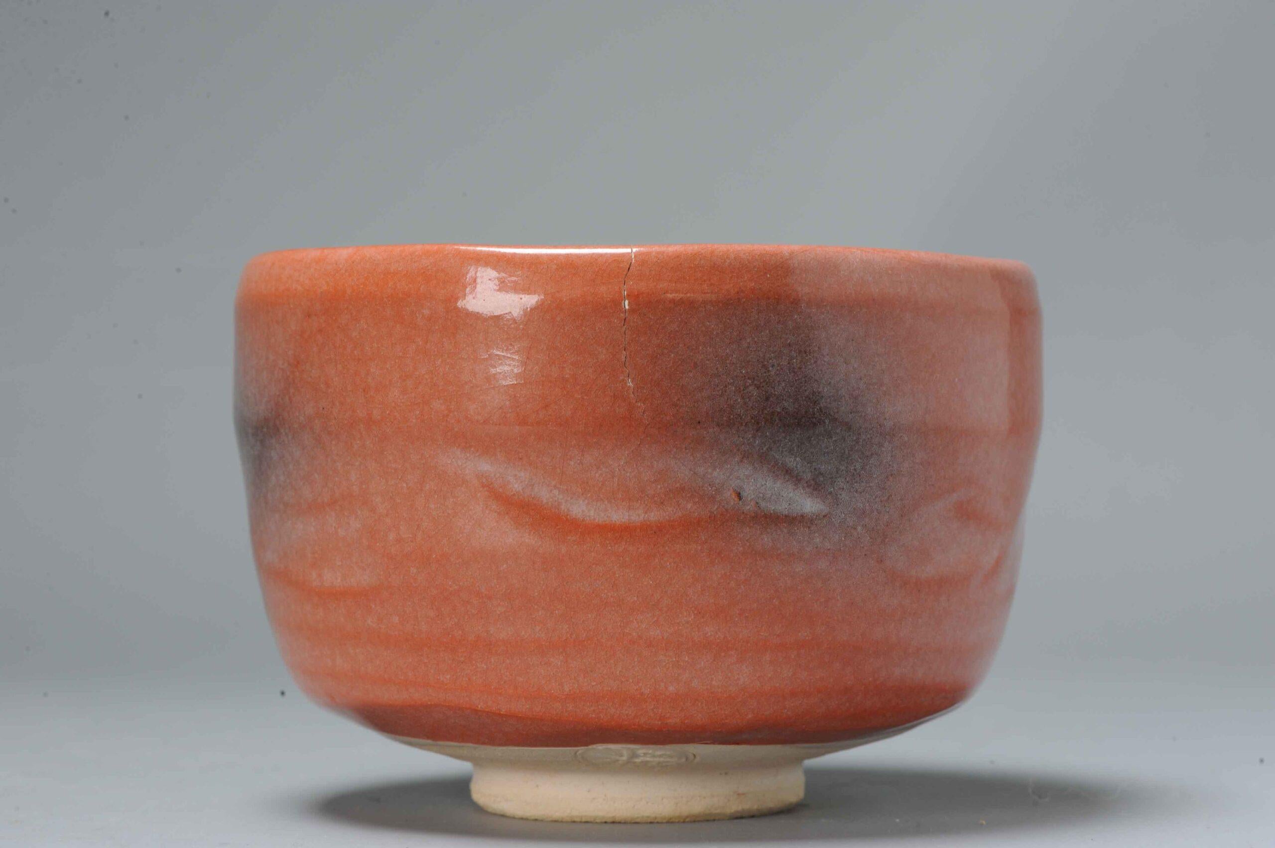 Porcelain Vintage Japanese Period Chawan Tea Bowl with Tomobako, 20th Century  For Sale
