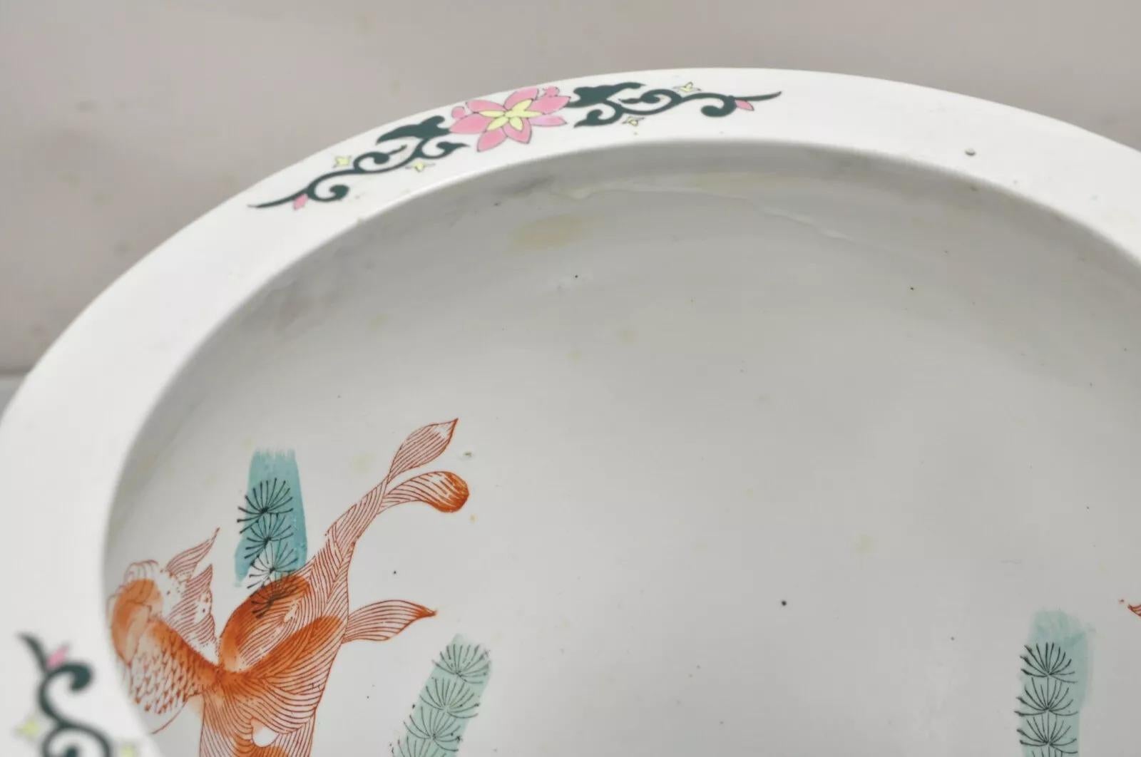 Jardiniere Cachepot Pot en Porcelaine Japonaise Vintage Animal Sauvage Africain 6
