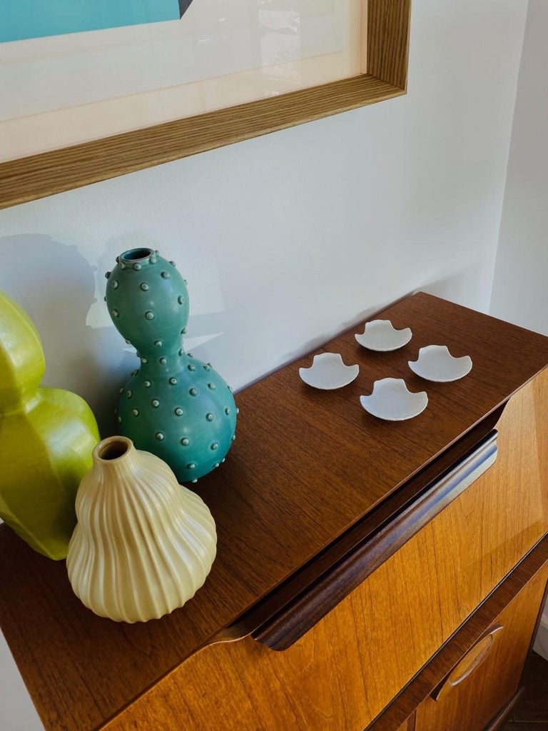 Vintage Japanese Porcelain Appetizer Plates 'Set of 4' Mid Century For