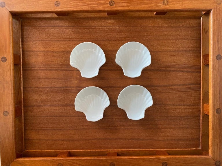 Vintage Japanese Porcelain Appetizer Plates 'Set of 4' Mid Century For