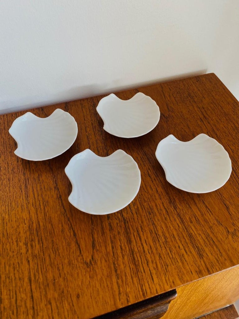 Vintage Japanese Porcelain Appetizer Plates 'Set of 4' Mid Century For
