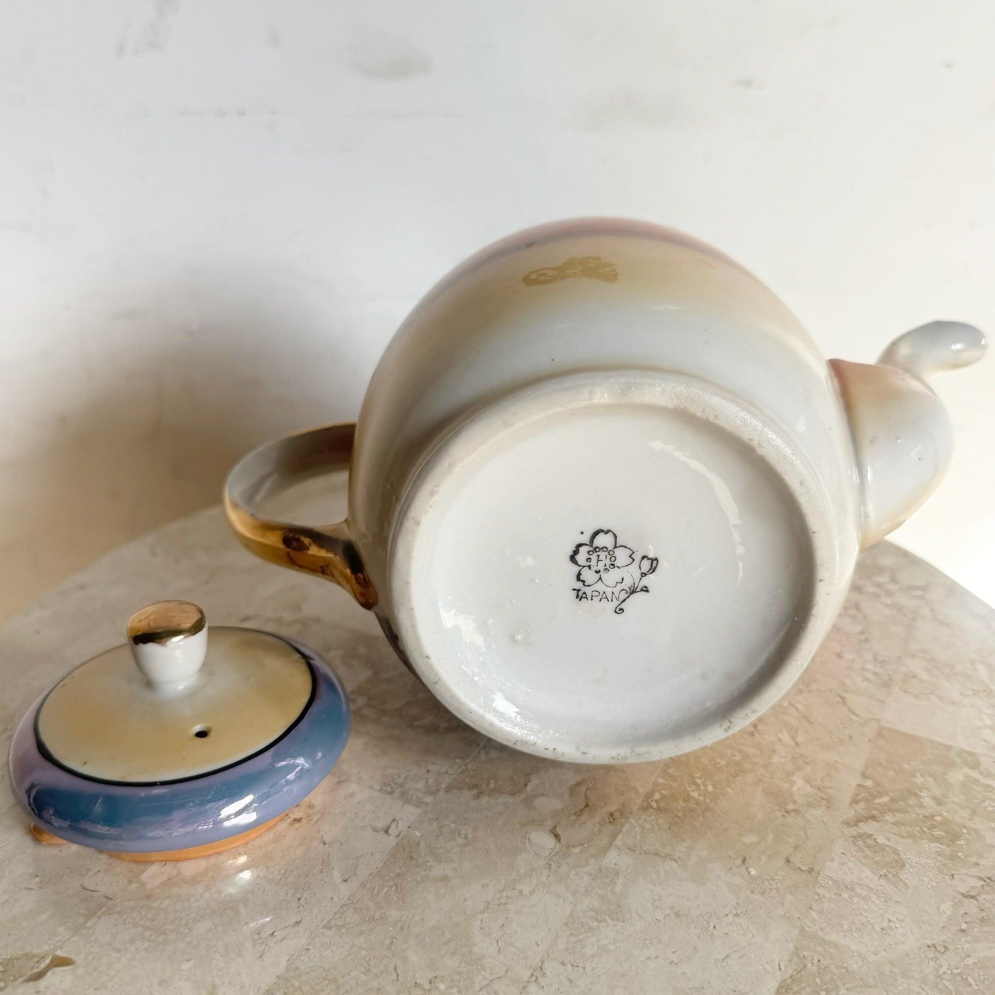 Tetera de Porcelana Japonesa Vintage - Lusterware en venta 5