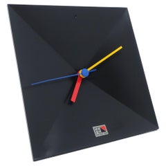 Retro Japanese Postmodern Black Clock