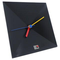 Vintage Japanese Postmodern Black Clock