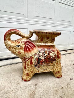 Vintage Japanese Satsuma Designed Ceramic Garden Stool