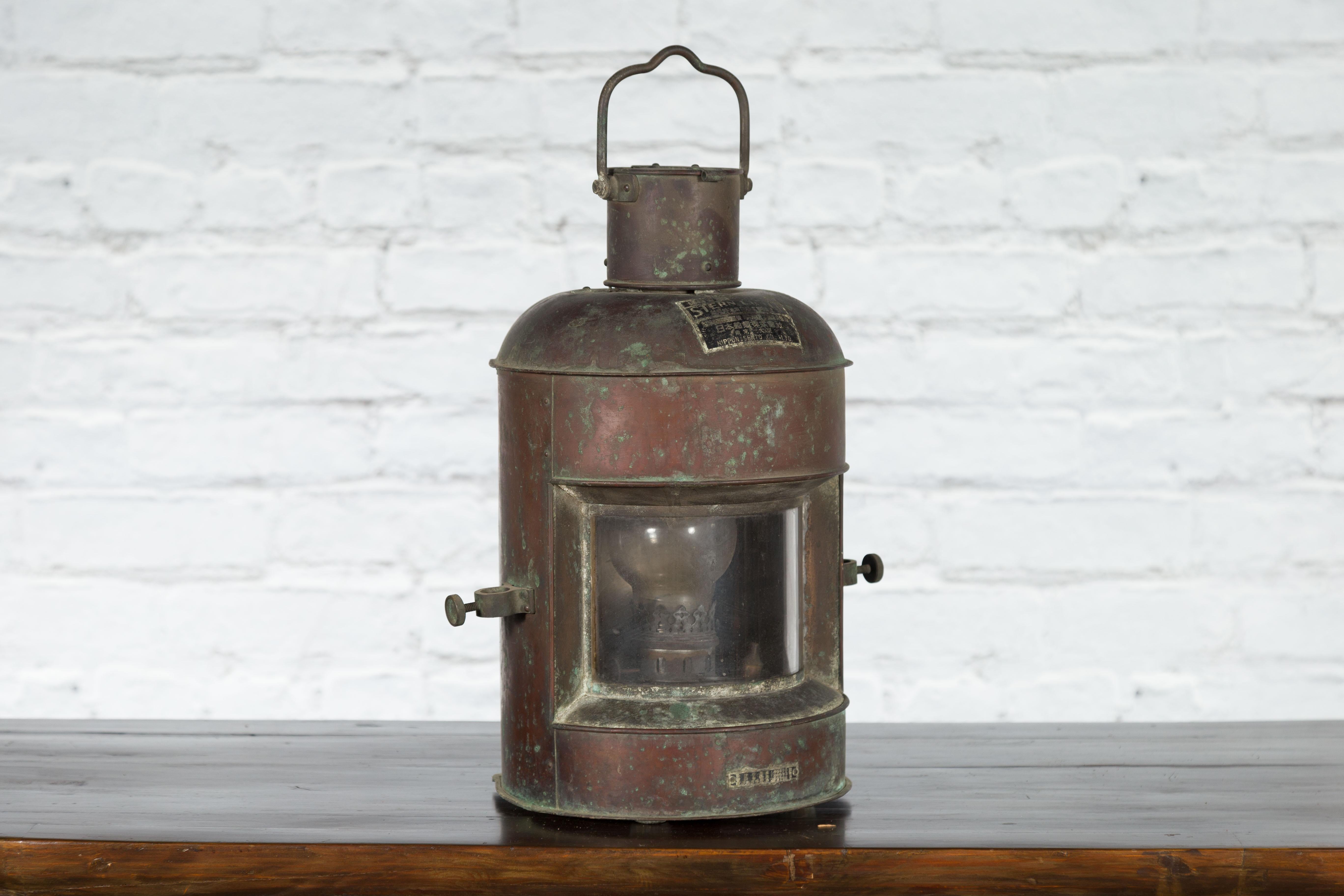 Lampe Stern de navigation japonaise vintage par Nippon Sento Co, LTD en vente 4