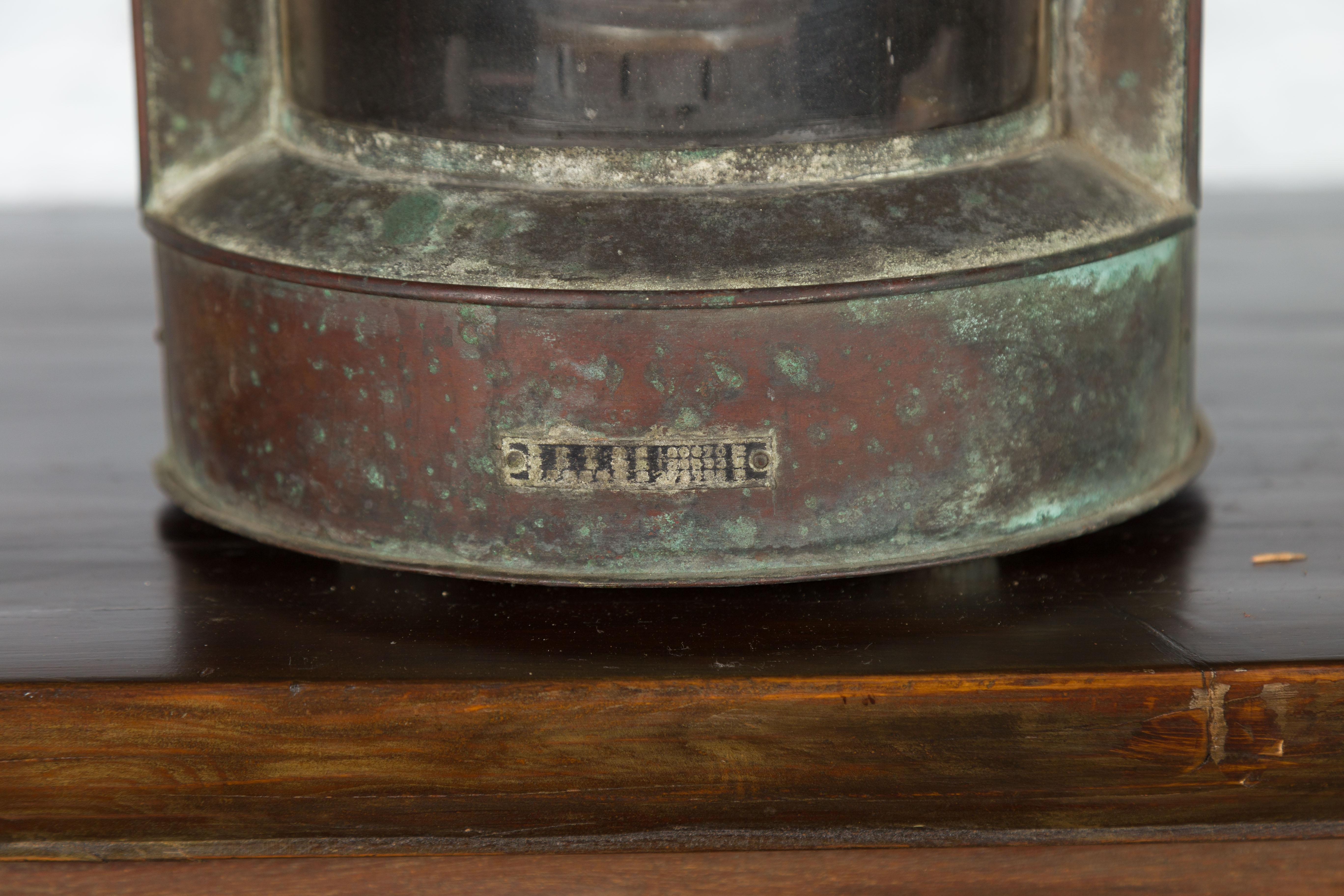 Vintage Japanese Ship's Navigation Stern Light by Nippon Sento Co, Ltd For Sale 9