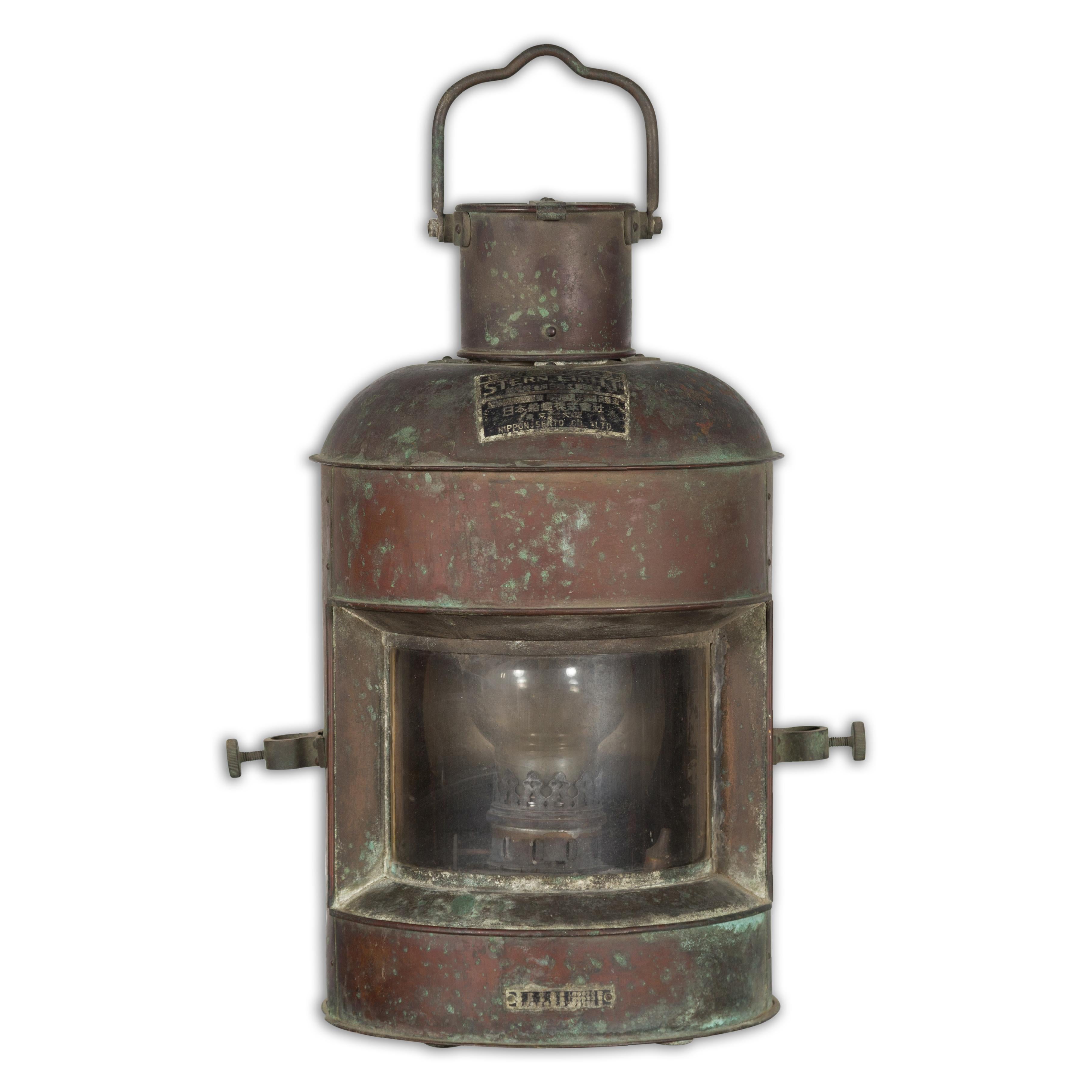 Lampe Stern de navigation japonaise vintage par Nippon Sento Co, LTD en vente 11