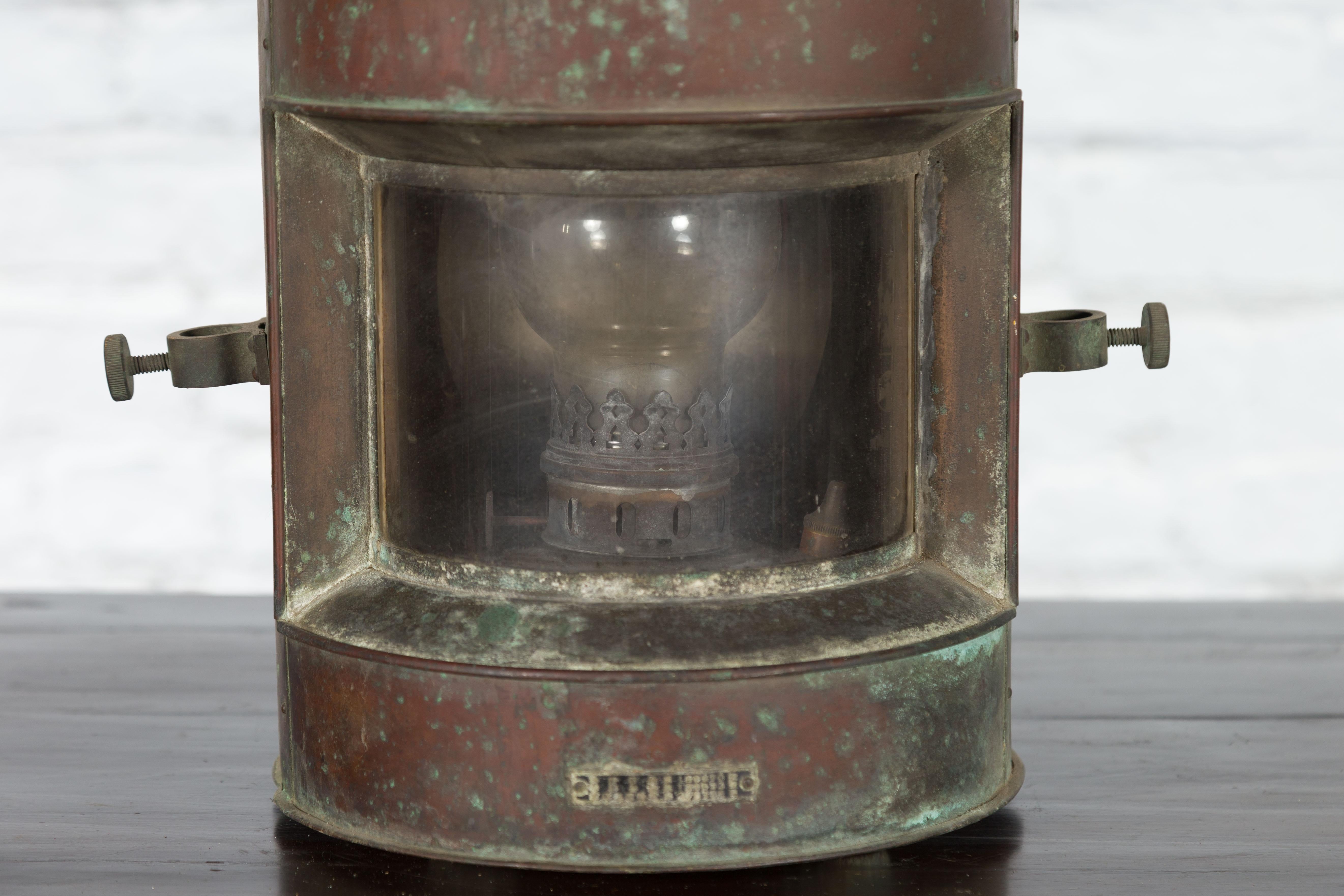 Vintage Japanese Ship's Navigation Stern Light by Nippon Sento Co, Ltd For Sale 2