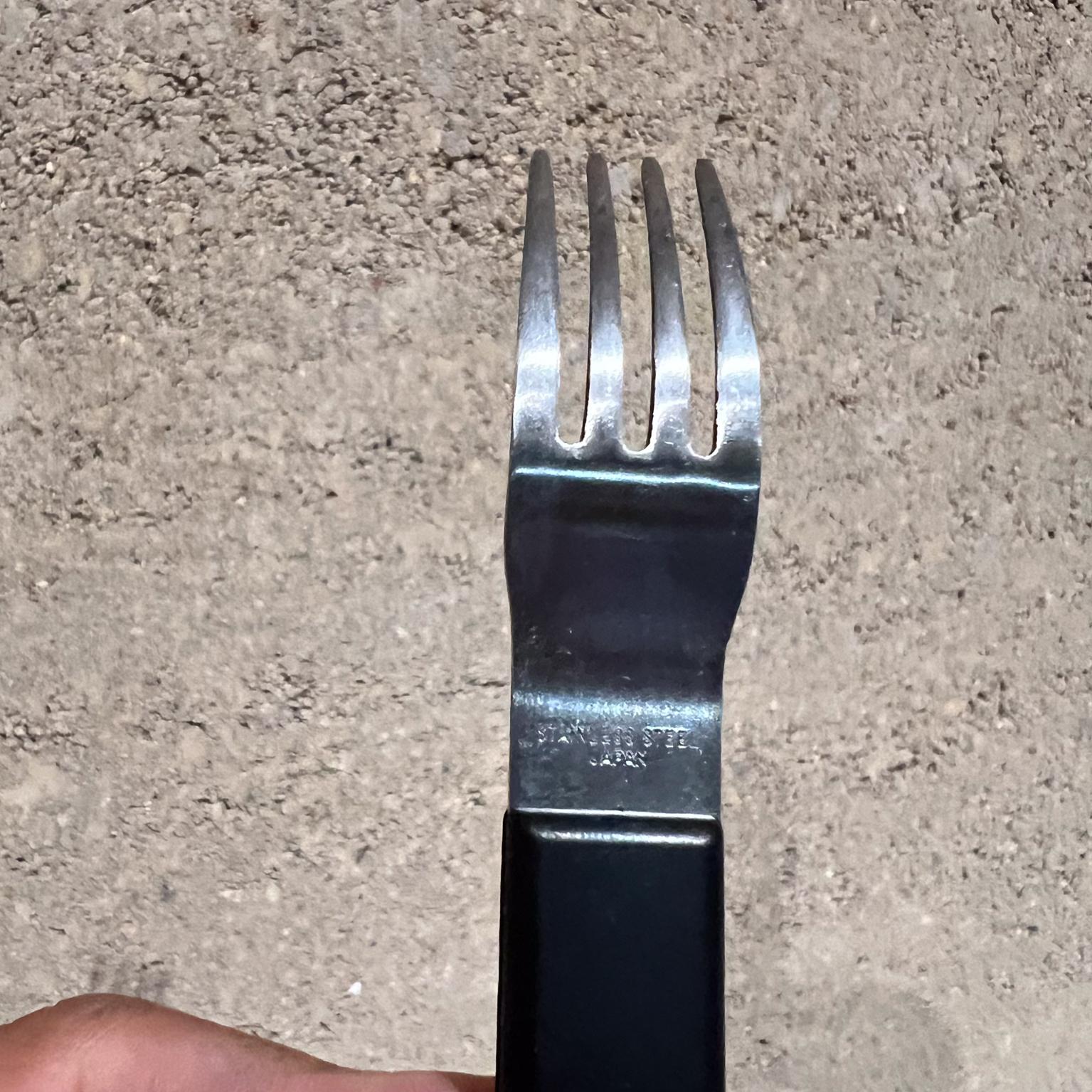 Mid-Century Modern Vintage Japanese Stainless Flatware Fork Spoon Set Eight