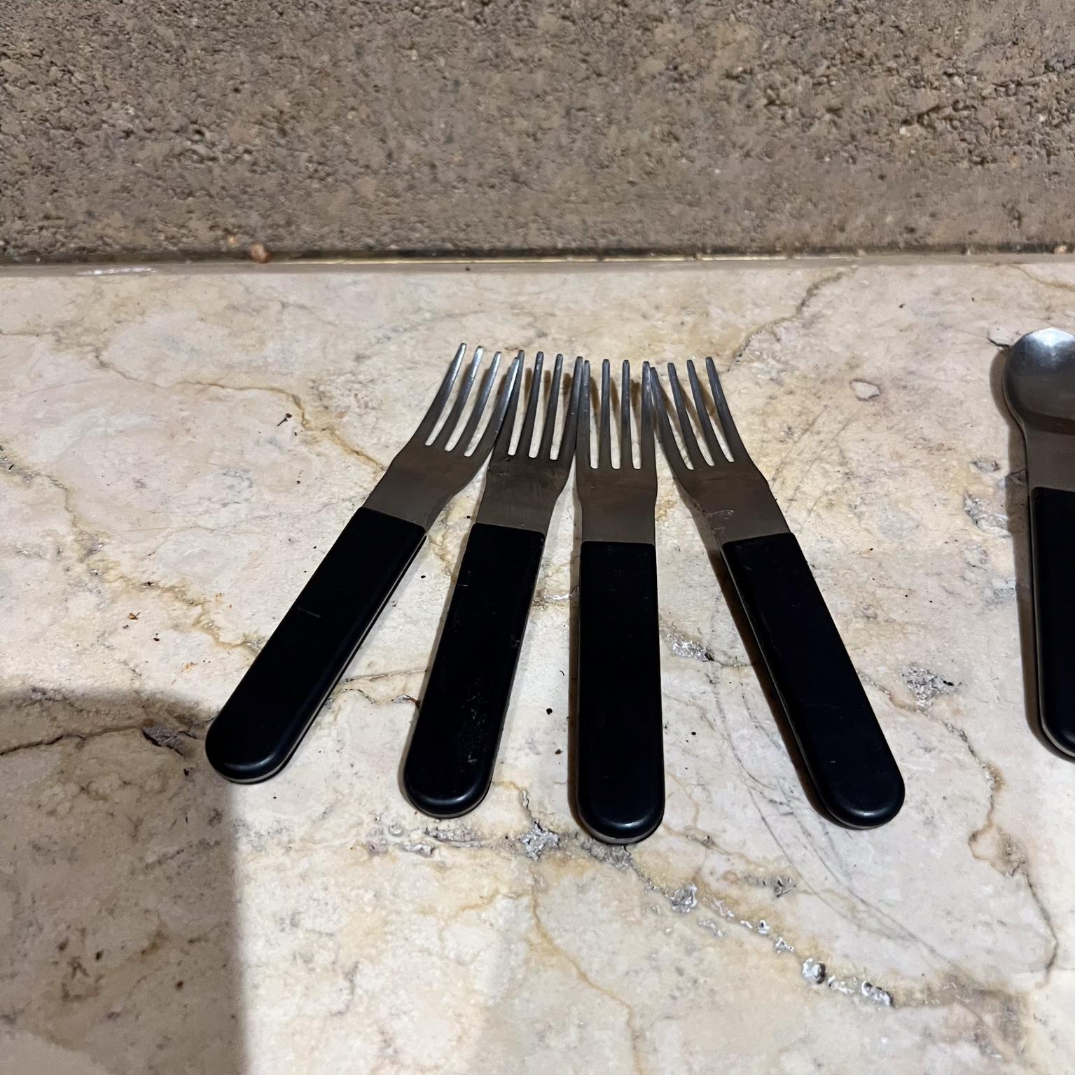 Vintage Japanese Stainless Flatware Fork Spoon Set Eight 2