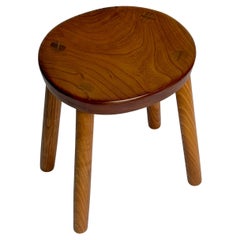 Vintage Japanese Studio Craft Wood Stool