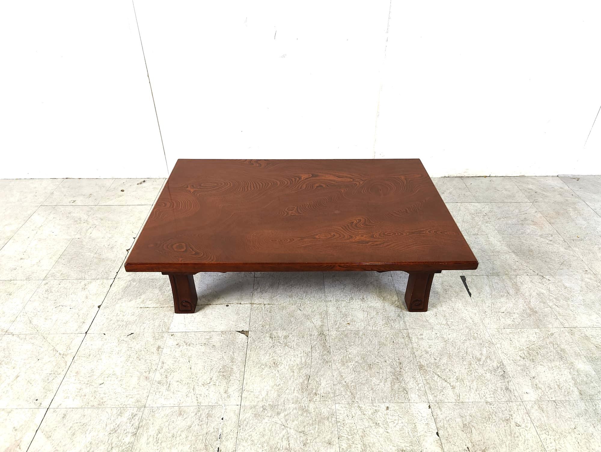 Japanese Vintage japanese style coffee table, 1970s For Sale