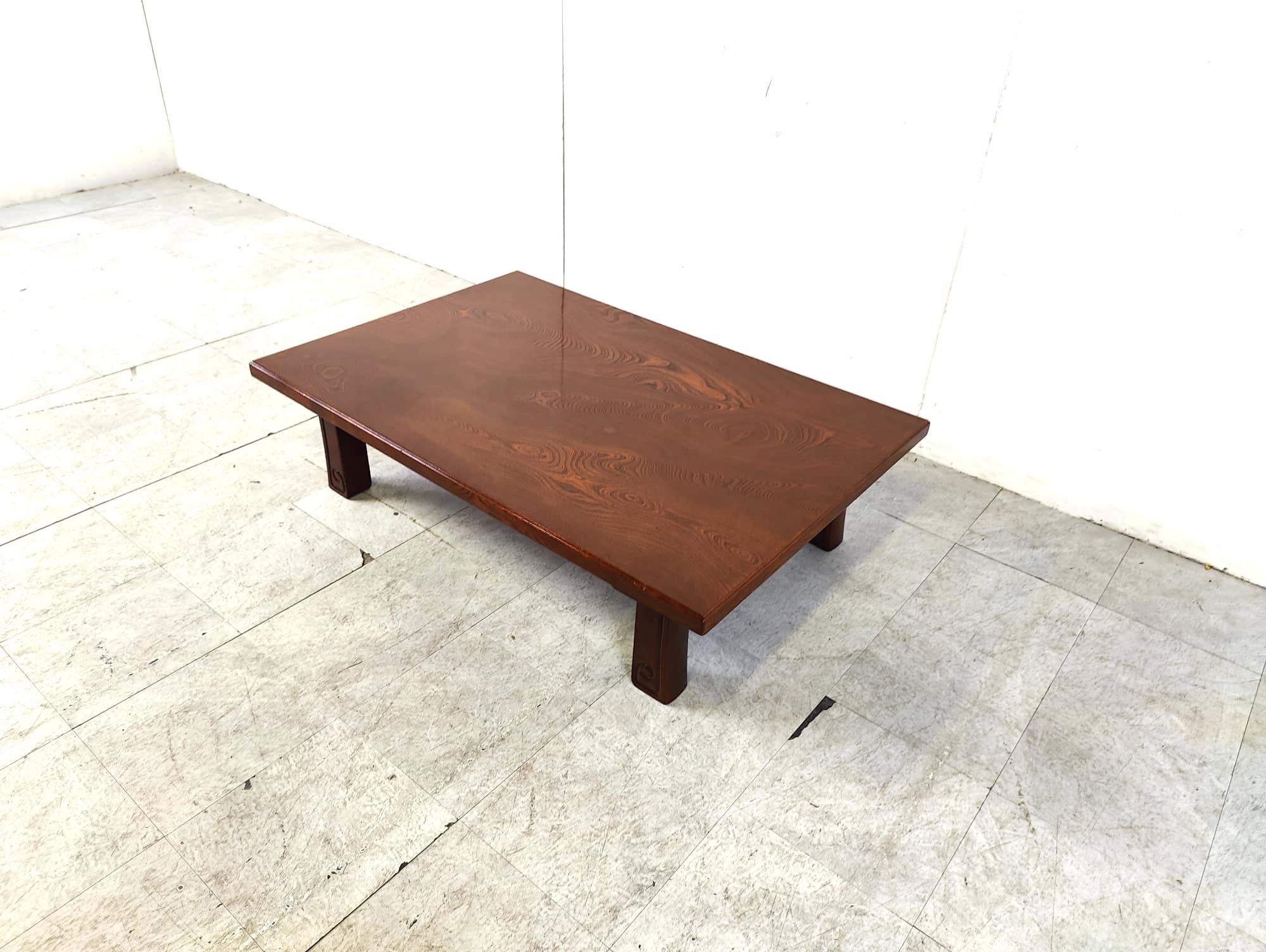 Vintage japanese style coffee table, 1970s For Sale 1