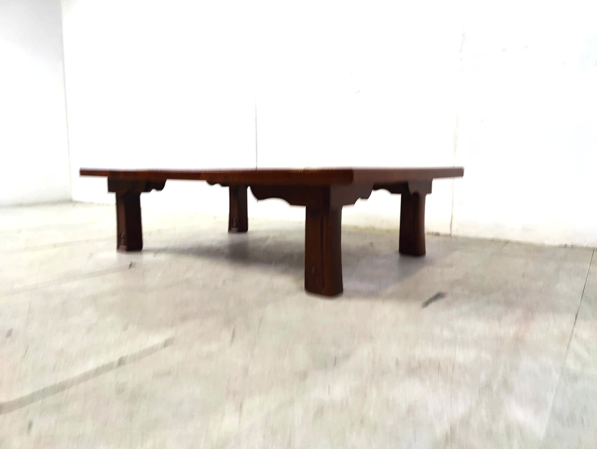 Vintage japanese style coffee table, 1970s For Sale 2