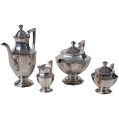 Vintage Japanese Tea and Coffee Silver Set, 20th Century