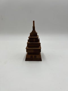 Vintage Japanese Tower Form Puzzle Box
