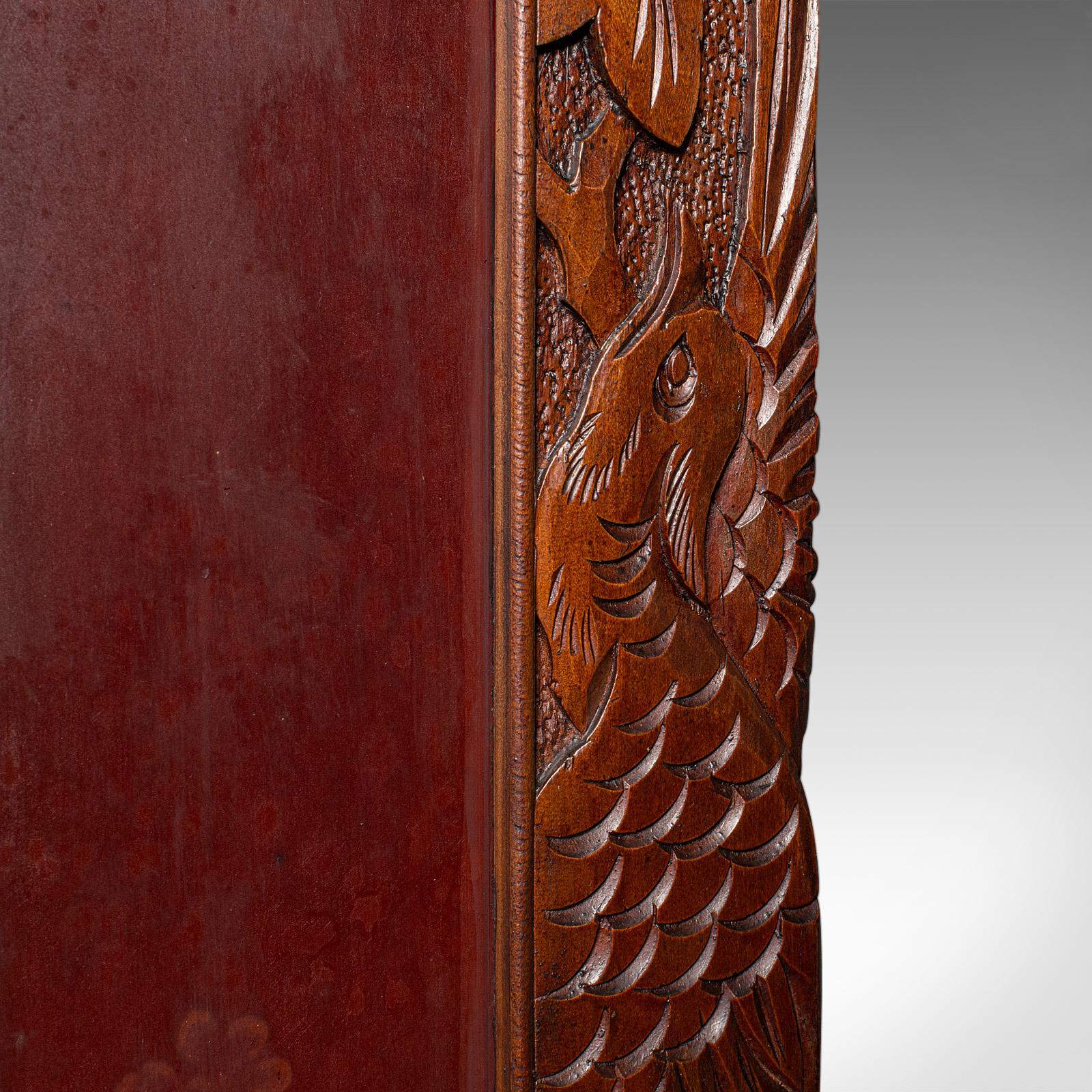 Vintage Japanese Two-Panel Privacy Screen, Art Deco, Room Divider, Circa 1940 For Sale 5