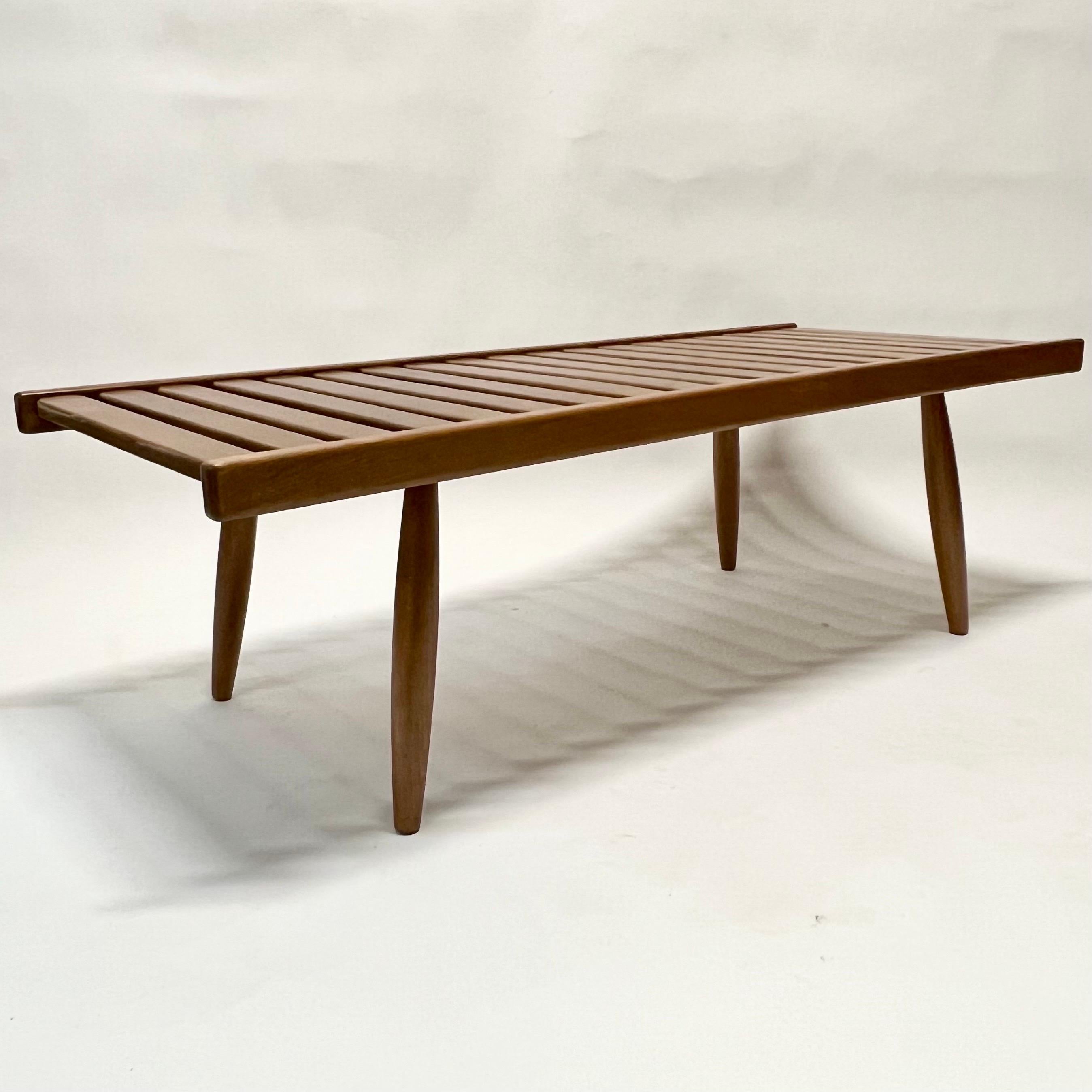 Mid-Century Modern Vintage Japanese Wood Slat Coffee Table c1960s For Sale
