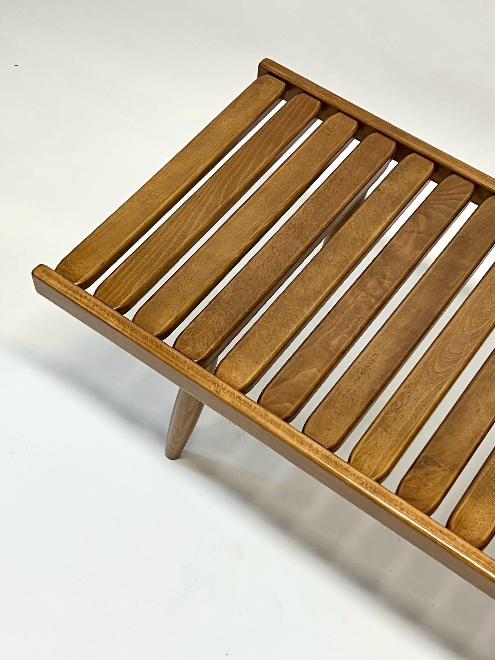 Vintage Japanese Wood Slat Coffee Table c1960s In Excellent Condition For Sale In Oakland, CA