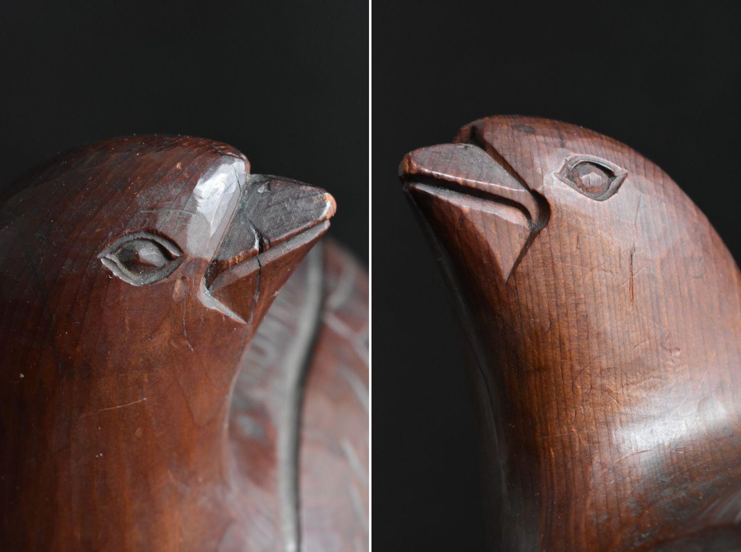 Statuetta giapponese d'epoca in legno di pernice bianca / Realizzata nel 1967 / Epoca Showa in vendita 12